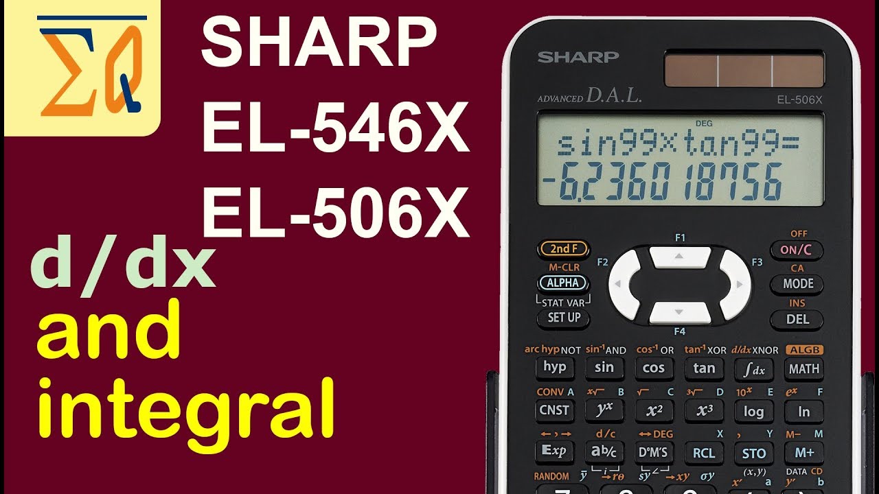 Sharp EL-546X, EL506X Integral and Derivatives evaluation