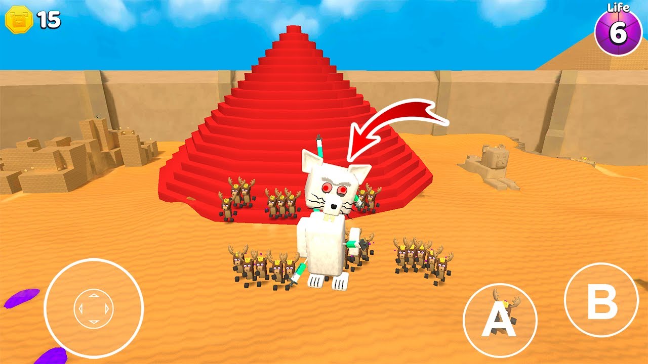 Rat Boss with Reindeer And Red Button Pyramid - Super Bear Adventure Gameplay Walkthrough