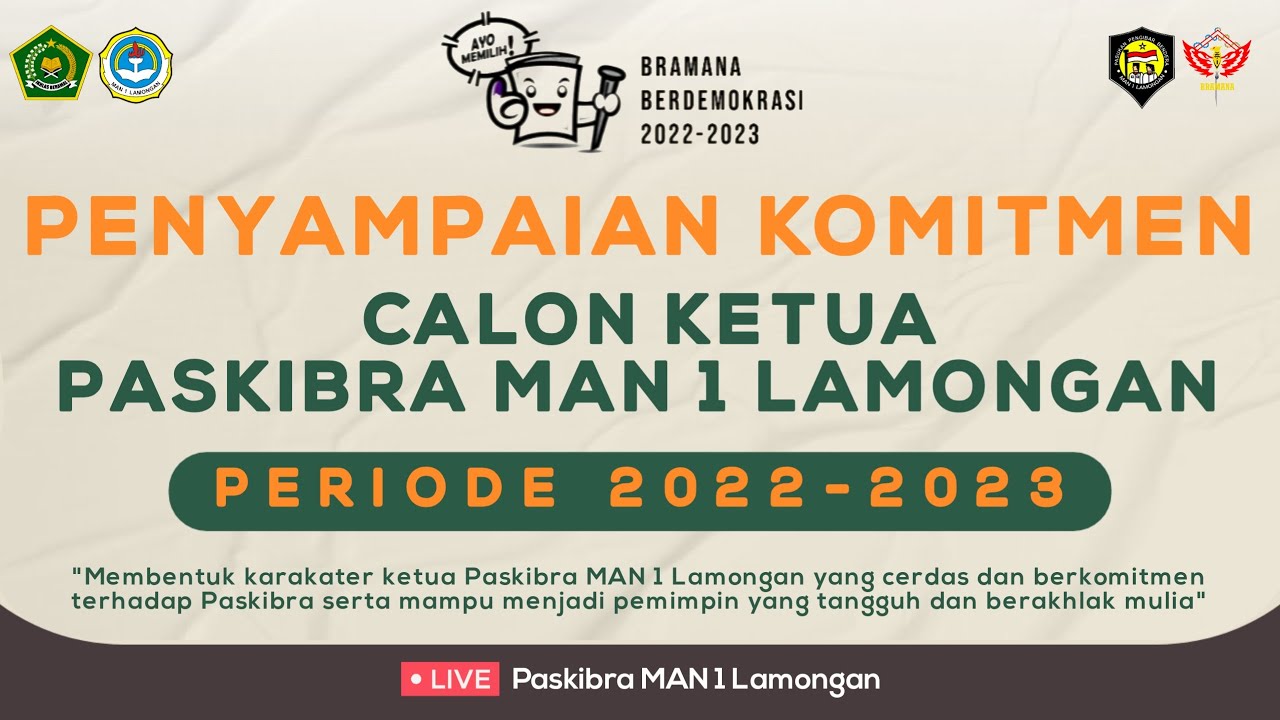KOMITMEN CALON KETUA PASKIBRA MAN 1 LAMONGAN || 2022/2023