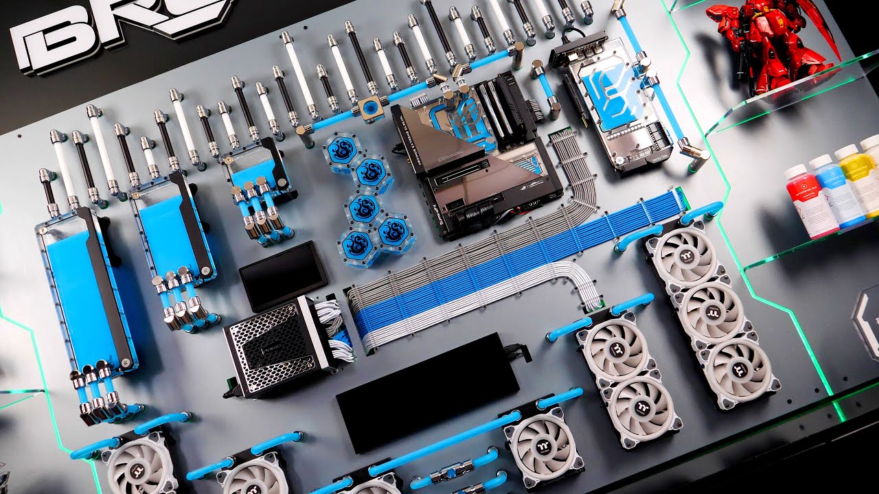 「BRO」4K BRO Custom $22K Water Cooled Wall PC BUILD | Does anyone want it? BRO 定制水冷墙#ekwb #bitspower