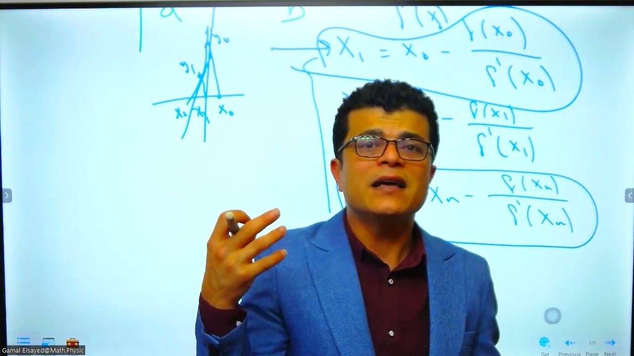 طريقه (Numerical Analysis)نيوتن رافسون التكراريه+شرط التقارب