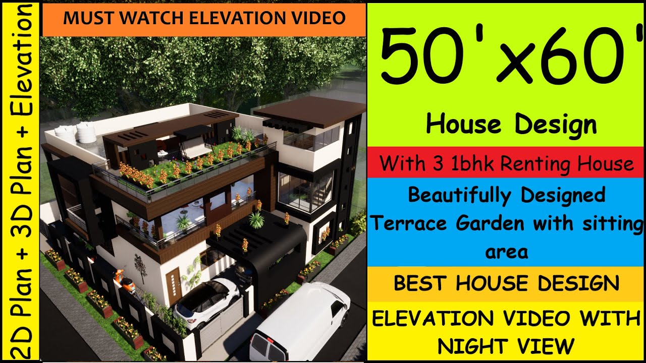 50X60 House plans | 50x60 House Design | Luxury+Best House Design | 50*60 House Plan 3D| 🏠