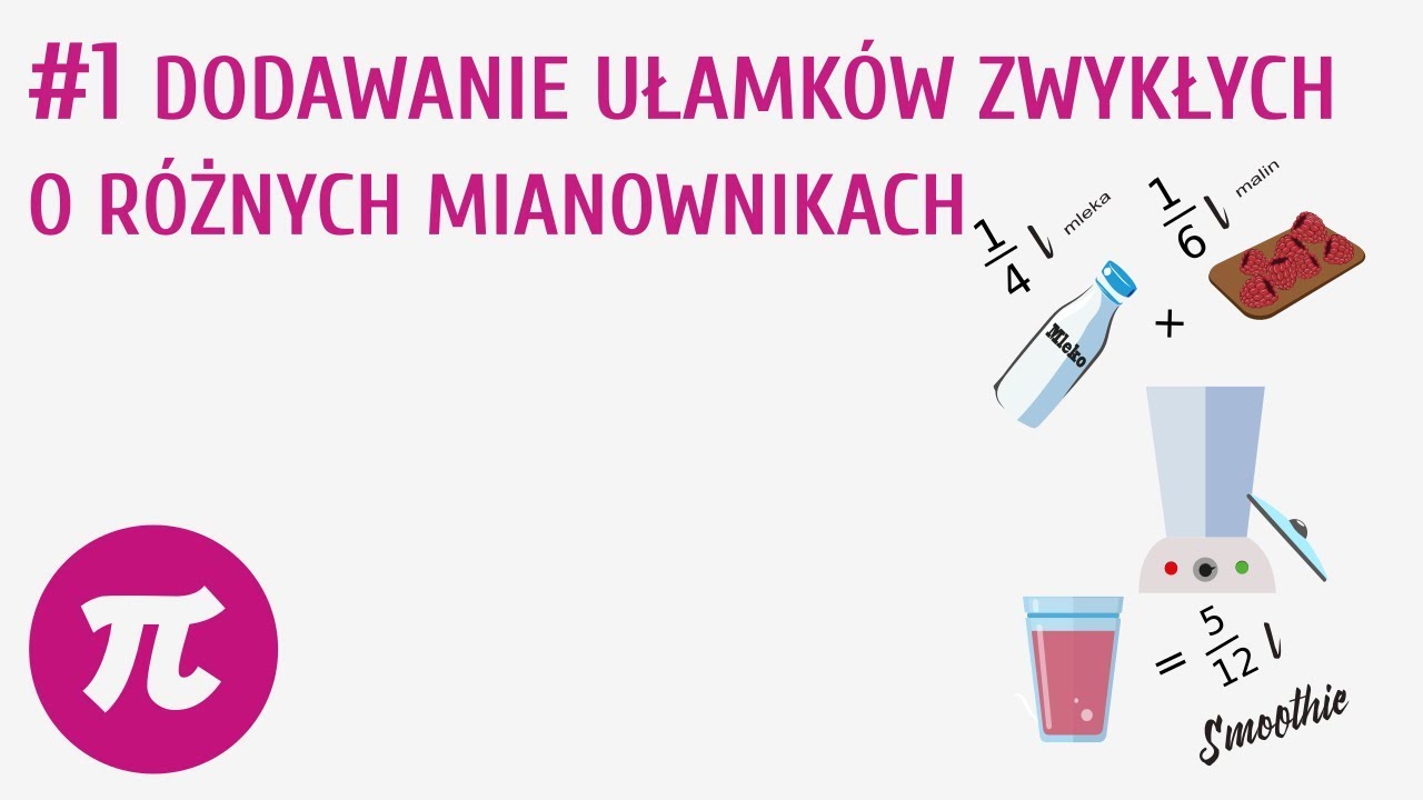 Dodawanie ułamków zwykłych o różnych mianownikach #1 [ Działania na ułamkach zwykłych o różnych mian