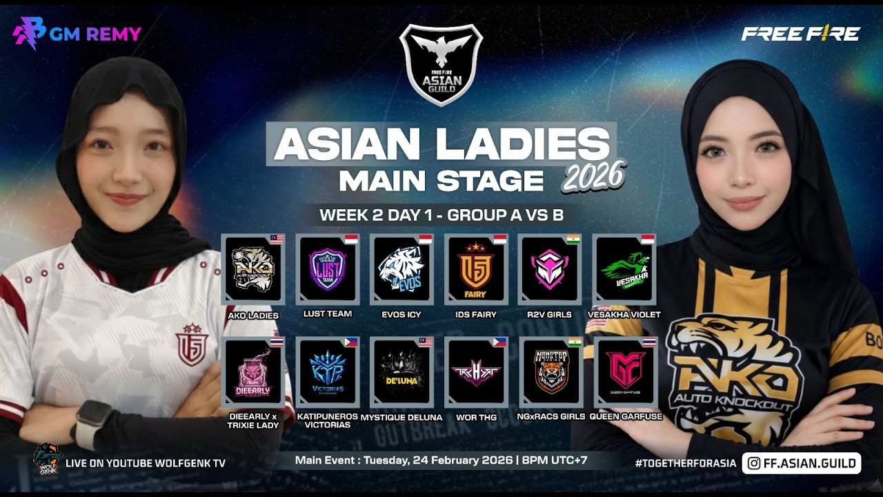 ASIAN LADIES GROUP STAGE A VS  B