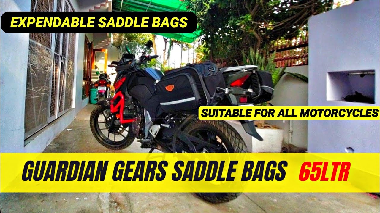 Guardian Gears 65Ltr Saddle Bags | New Saddle bags | Perfect for suzuki  V-strom250sx @RideForGuide