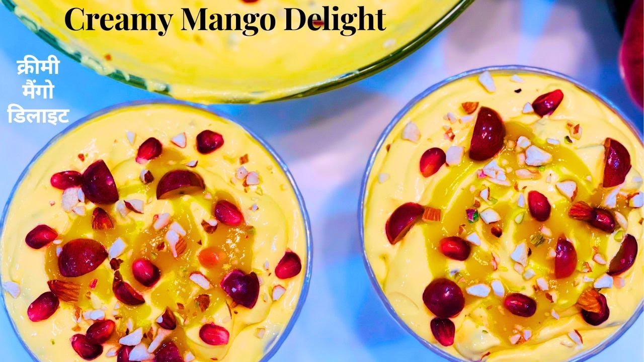 MANGO DELIGHT |3 Ingredients only |क्रीमी मैंगो डिलाइट |Quick & Easy| Summer Special | Mango Dessert