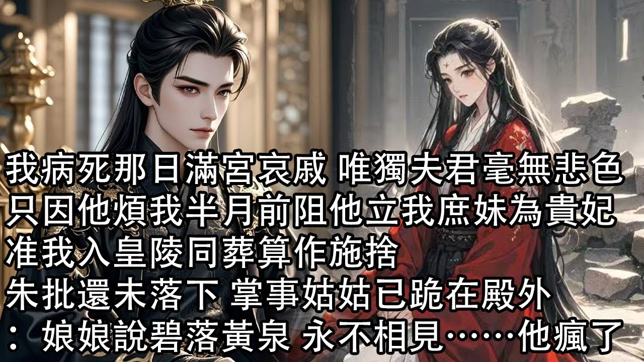 【一口氣看完】我病死那日滿宮哀戚 唯獨夫君毫無悲色，只因他煩我半月前阻他立我庶妹為貴妃，准我入皇陵同葬算作施捨，朱批還未落下 掌事姑姑已跪在殿外：娘娘說碧落黃泉 永不相見……他瘋了