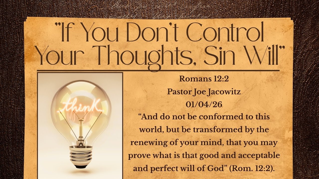 “If You Don’t Control Your Thoughts, Sin Will” Part 1