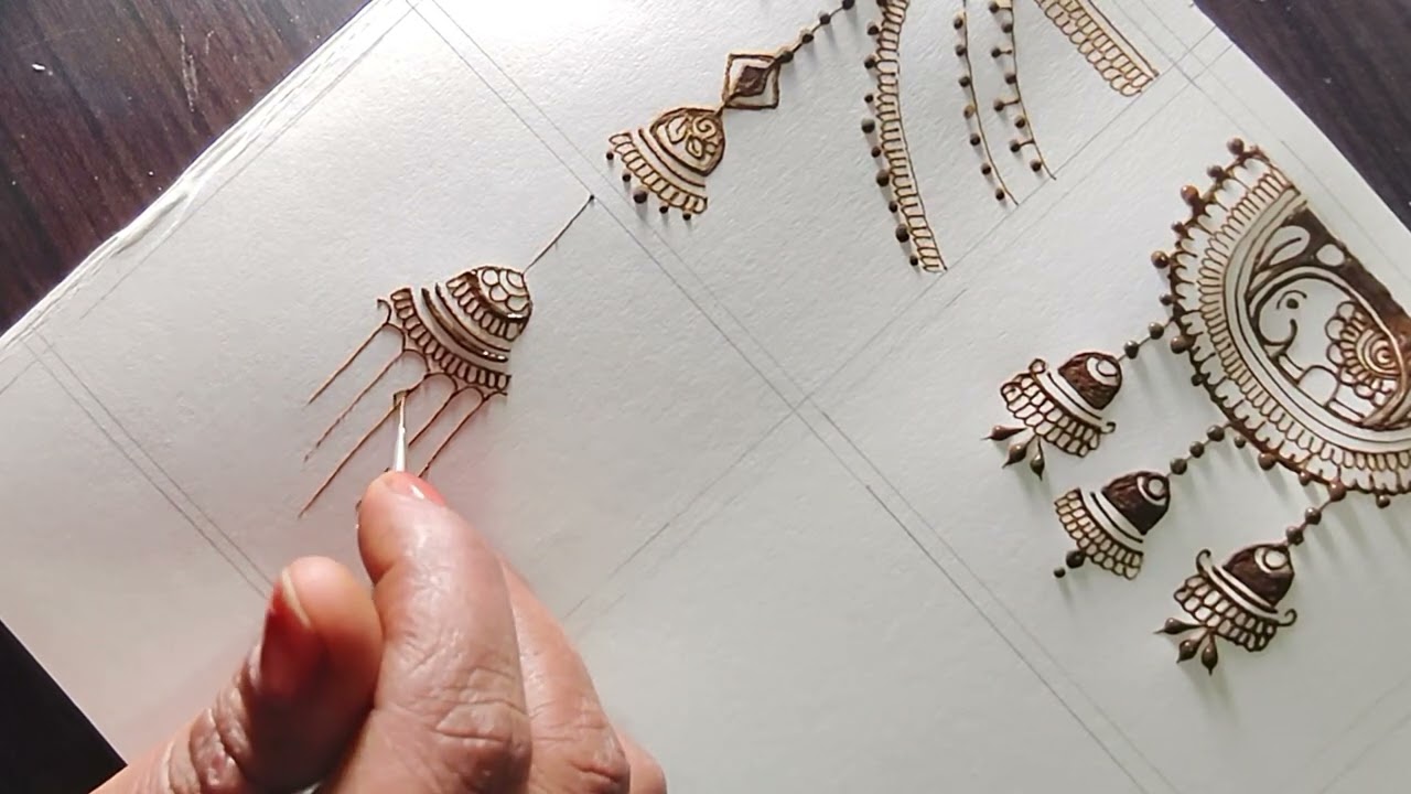 Beautiful jhumka mehndi designs||#mehndi #henna #art#jhumka #yt||henna design 