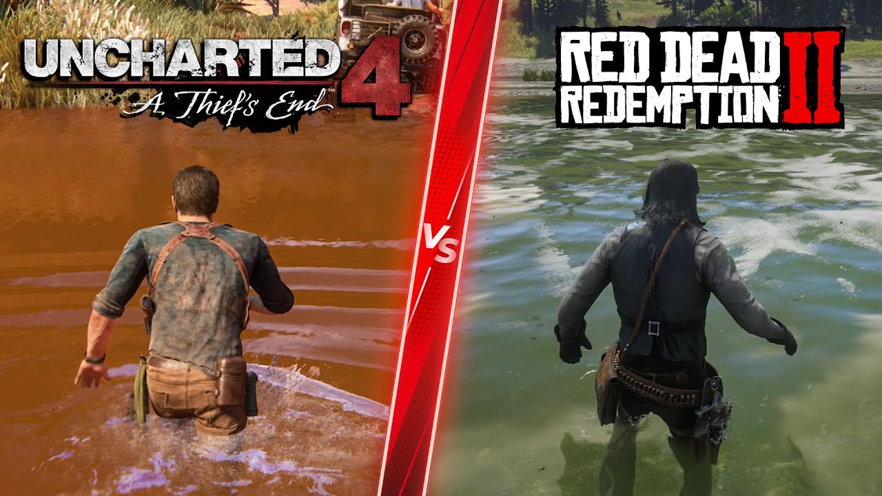 Uncharted 4 Remastered vs Red Dead Redemption 2 - Direct Comparison! Attention to Detail & Graphics!
