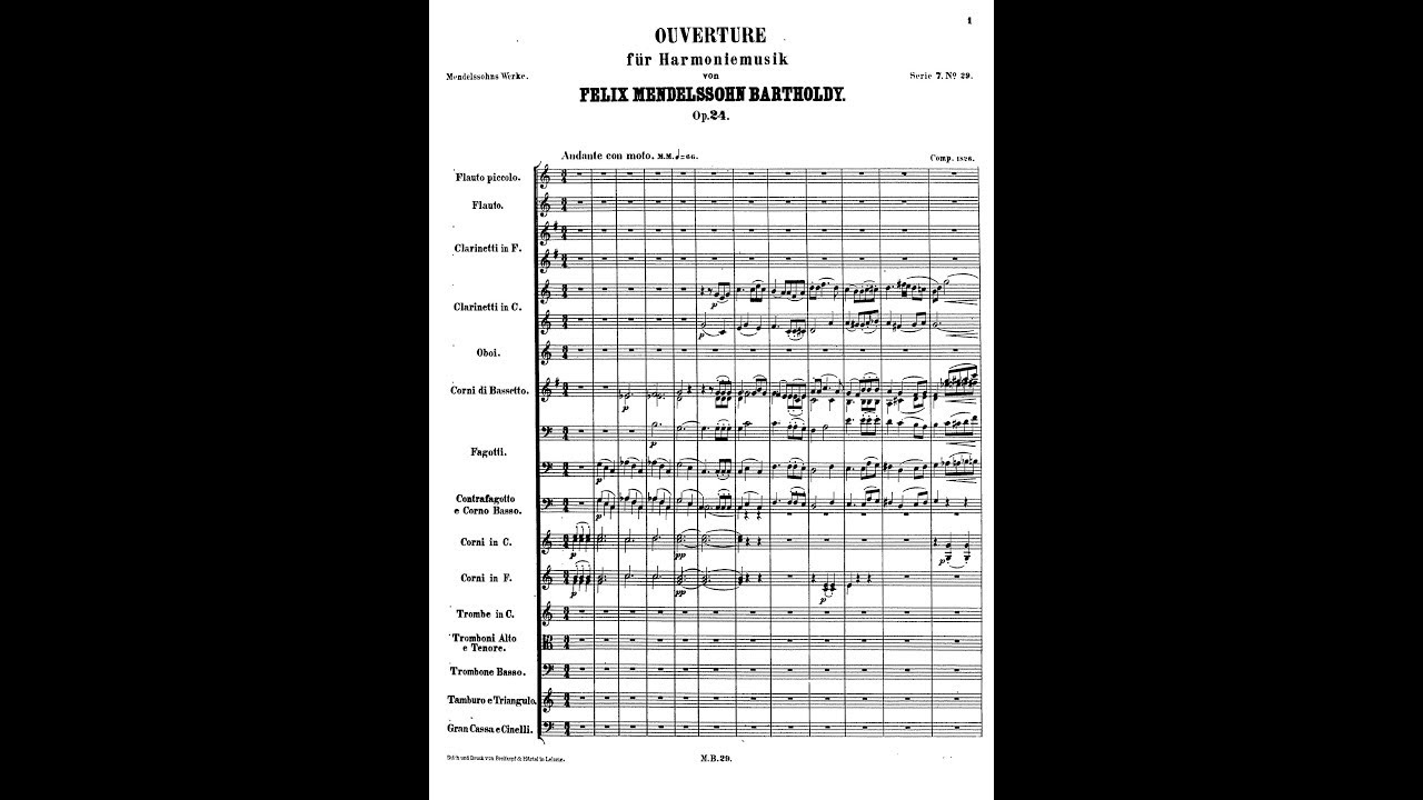 Felix Mendelssohn - Overture for Winds in C Major, Op. 24