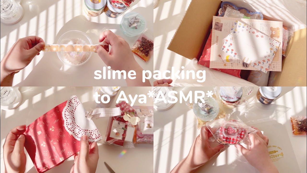Aya*ASMR*(@ayaris33 )さんに送るトレードスライム梱包📦 slime packing 🌼