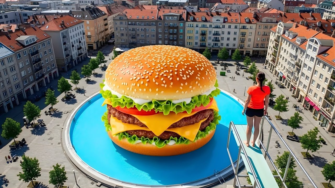 Which Impossible AI Pool Would You Choose? 🍔✨| Oddly Satisfying AI ASMR