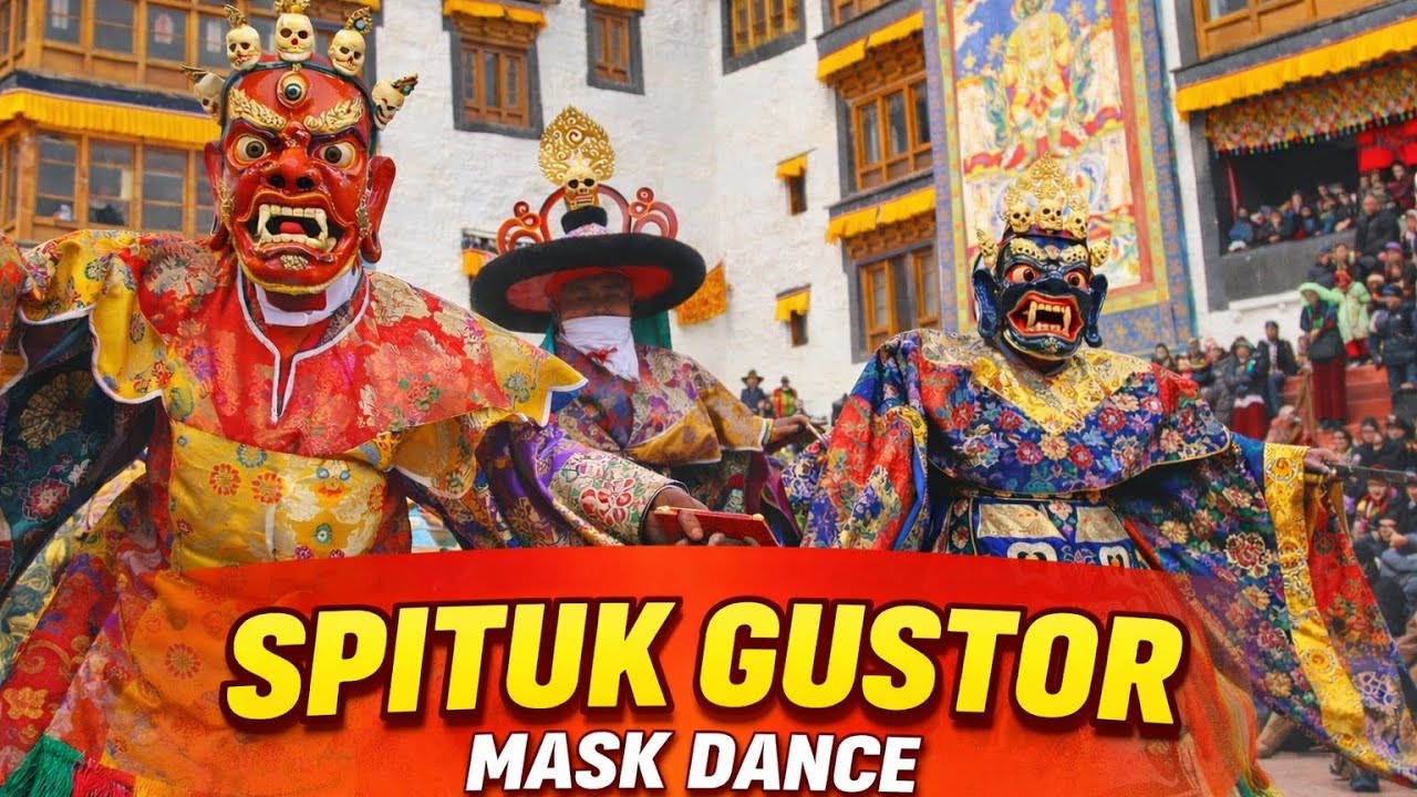 Spituk Gustor Festival 2026&bull;&bull; Sacred Mask Dance (Cham)🙏✨|| Leh-Ladakh❄️ Vlog-138✌️ @soamthikse. 