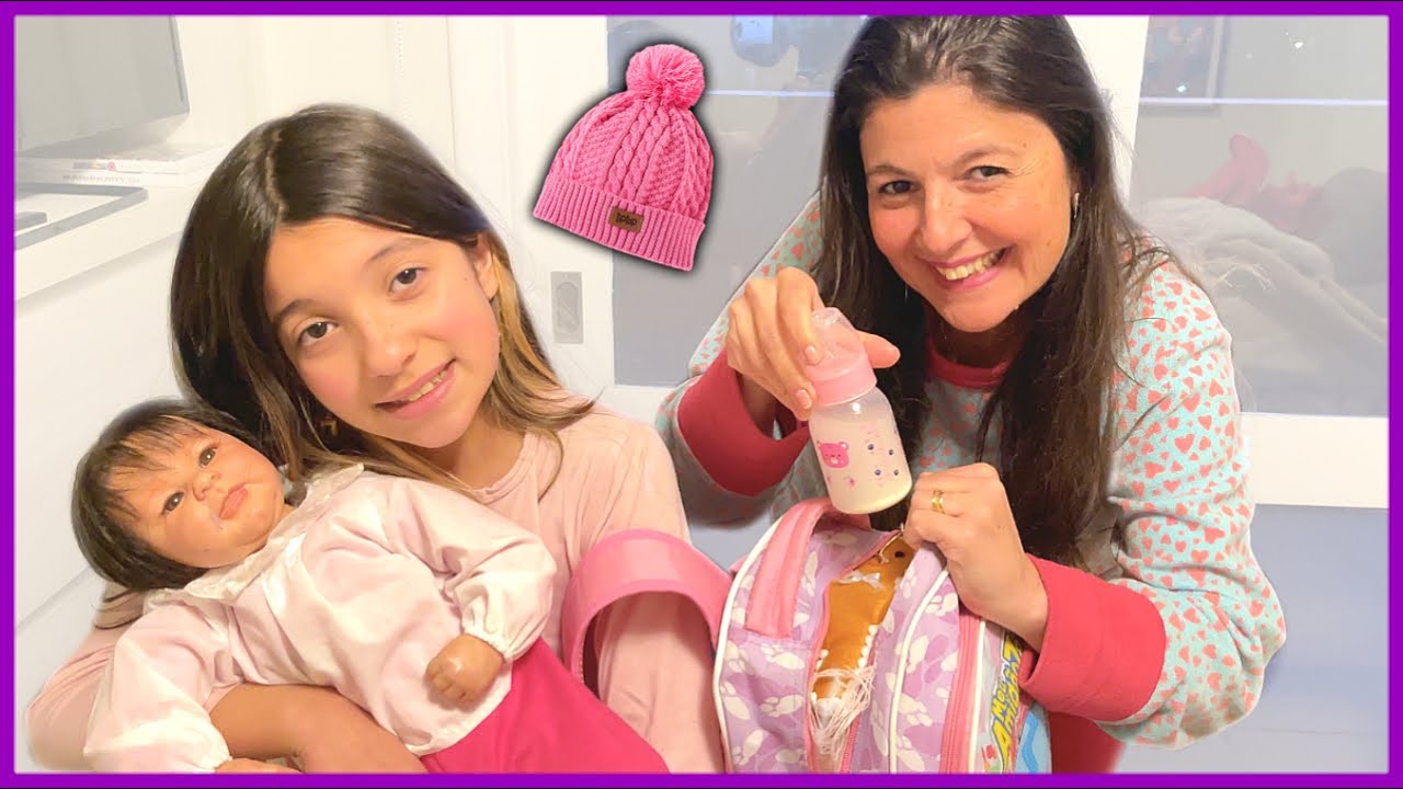 ARRUMANDO A MOCHILA DA BEBÊ REBORN HANNA E LEVANDO ELA PRA CRECHE - Família Anny e Eu Family