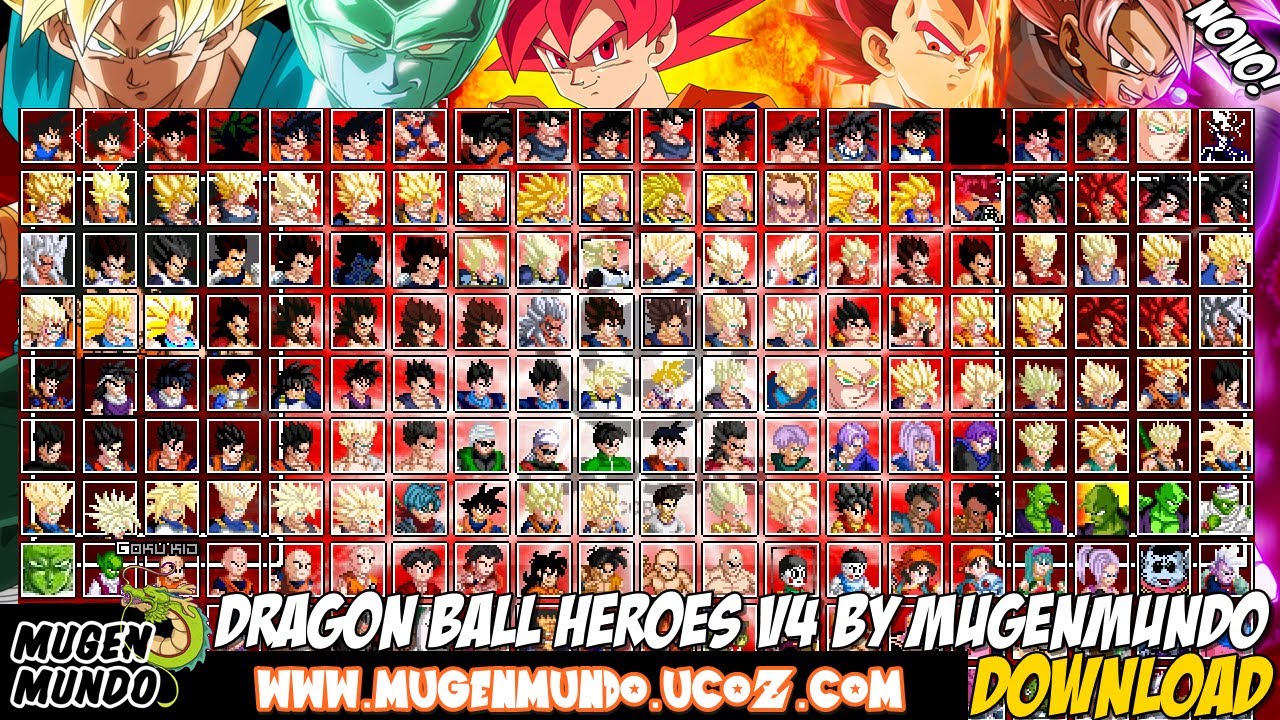Dragon Ball Heroes MUGEN V4 - (283 Chars) by RISTAR87 e MugenMundo #Mugen #MugenMundo
