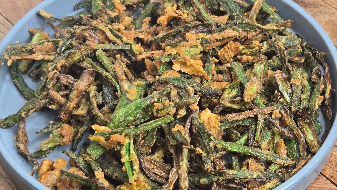🌿 No Onion No Garlic Kurkure Okra😋 | Crunchy Lady Finger Kurkure| బెండకాయ కుర్ కురే|crispy&crunchy😋🫶