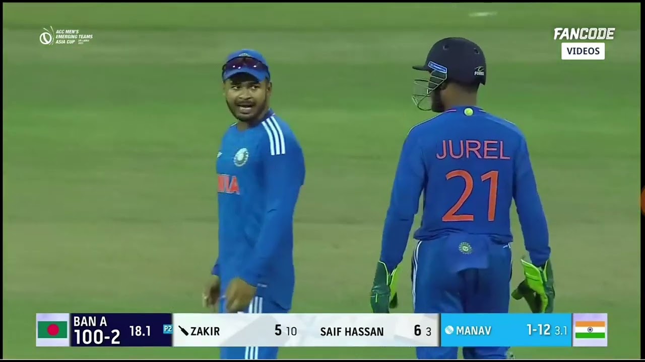 Ind- A vs Ban- A | Manav Suthar Take 3 Wickets | Ind- A vs Ban- A Highlights