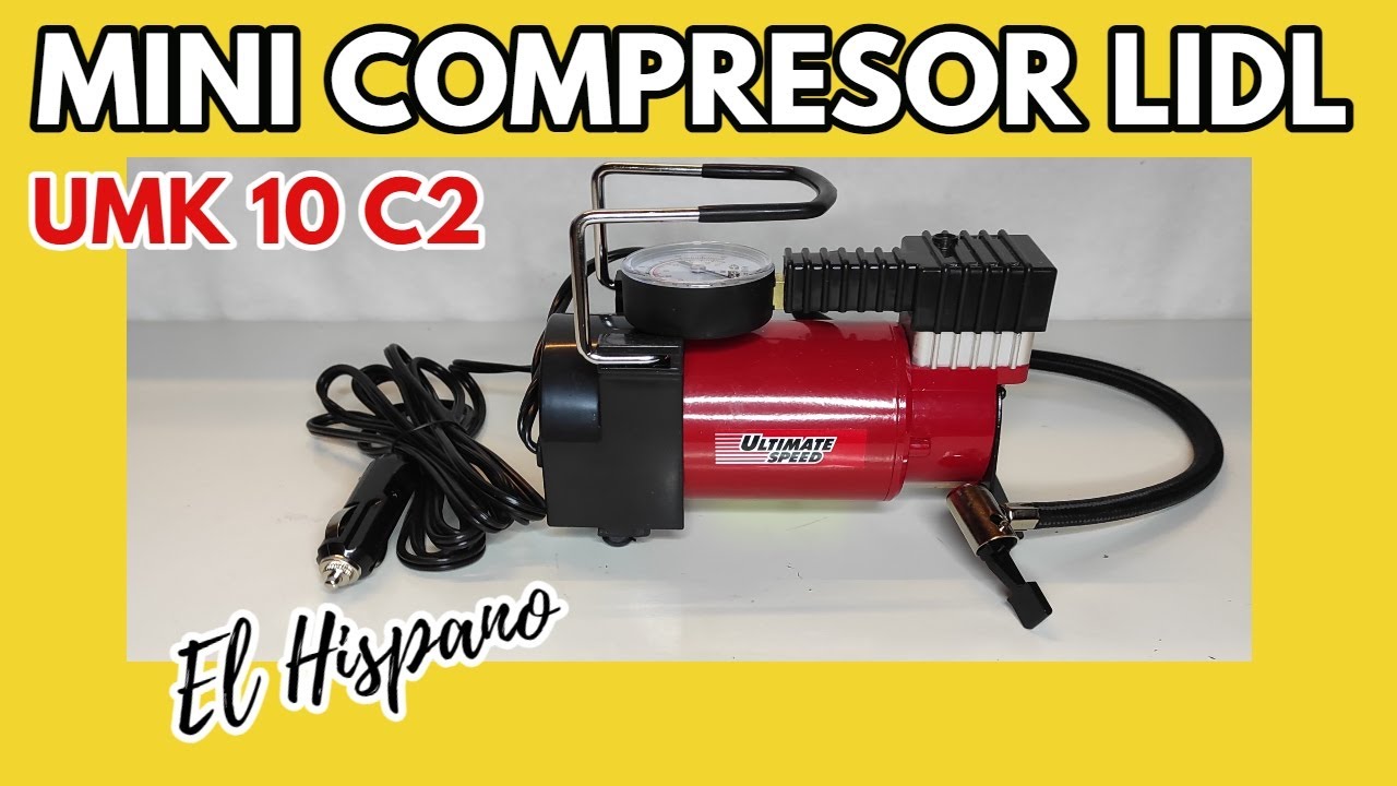Mini Compresor portátil lidl ULTIMATE SPEED. UMK 10 C2. 12 V.