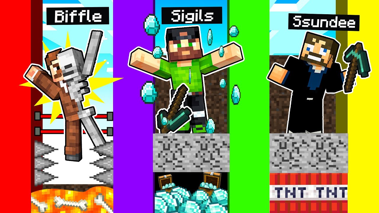 Digging Straight Down for Forbidden Loot in Minecraft
