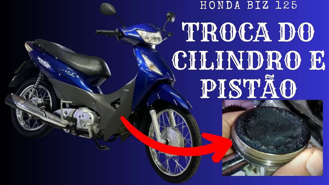 manutenção- honda biz 125 2007 troca do cilindro e pistão (parte 2)