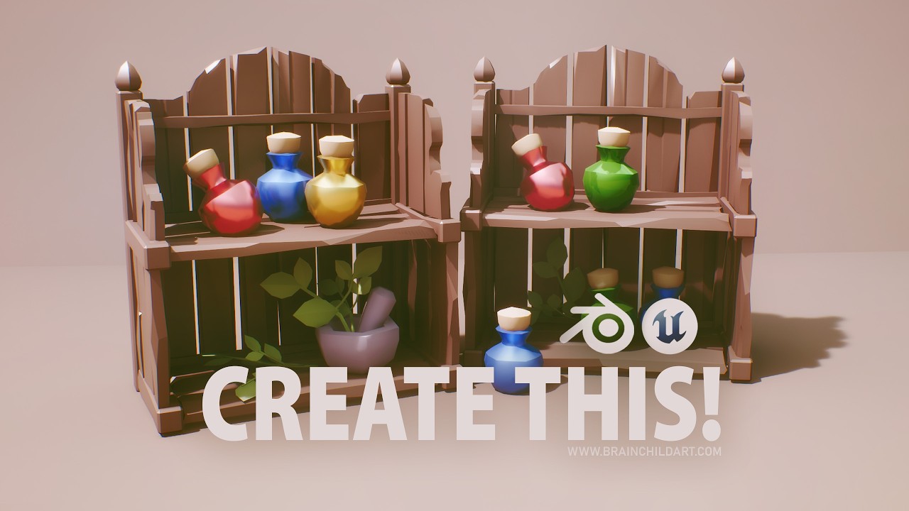 UE5 & Blender | 3D Lowpoly Game Asset Creation