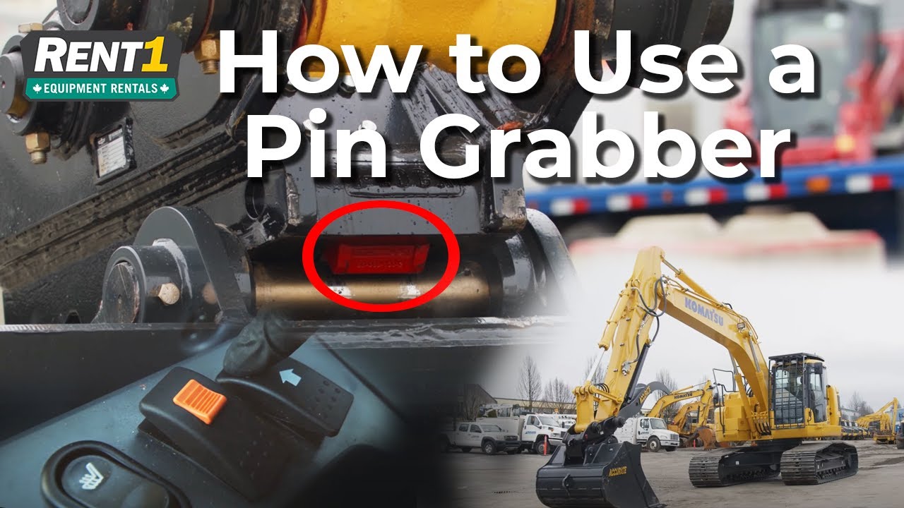 How to Use a Pin Grabber/Quick Coupler on a Komatsu Excavator - www.Rent1.ca