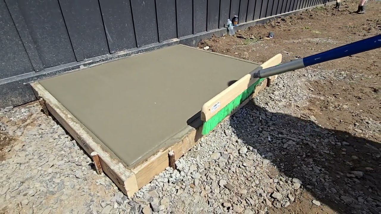 Pouring And Finishing A Small Concrete Slab