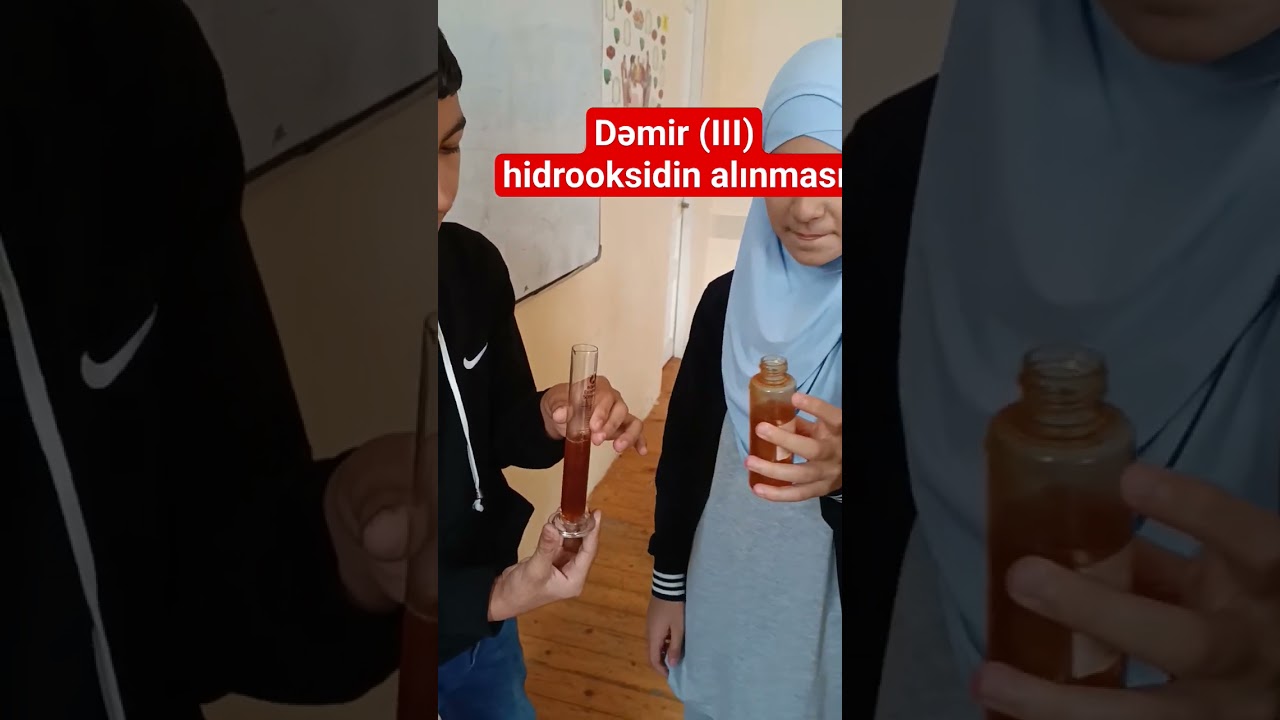 Dəmirin paslanmasını kimyəvi reaksiya ilə aldıq. #kimya #kimyadersleri