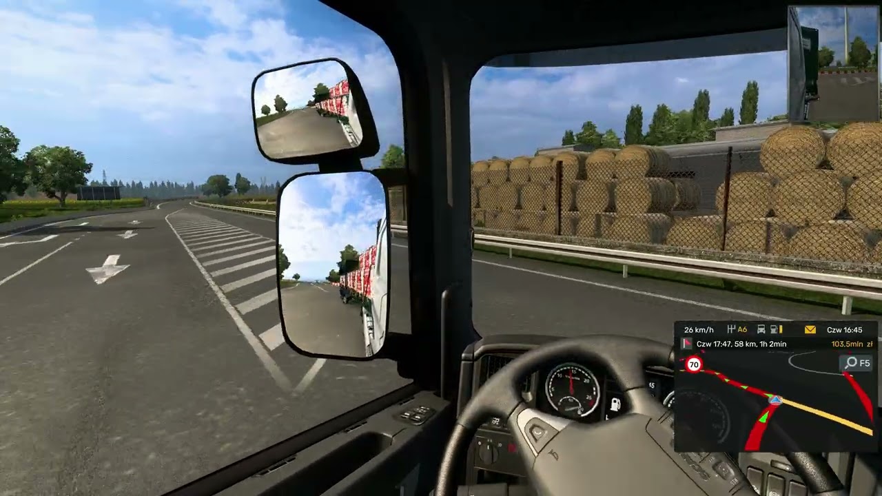 Euro Truck Simulator 2 [4K] - Olsztyn - Elbląg - Flatrack Container Bricks