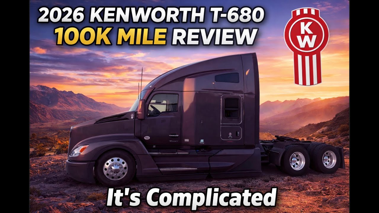 Обзор Kenworth T-680 2026 года выпуска после 100 000 миль пробега.