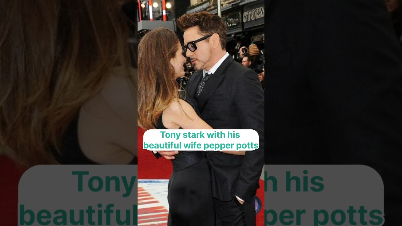 Tony stark with his beautiful wife pepper potts #tonystark #pepperpotts