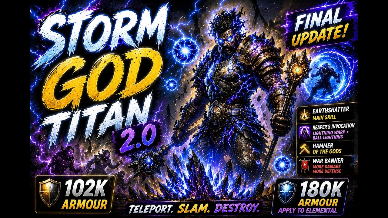 Storm God Titan 2.0 &mdash; Эндгейм-монстр со 102К брони (PoE 2)