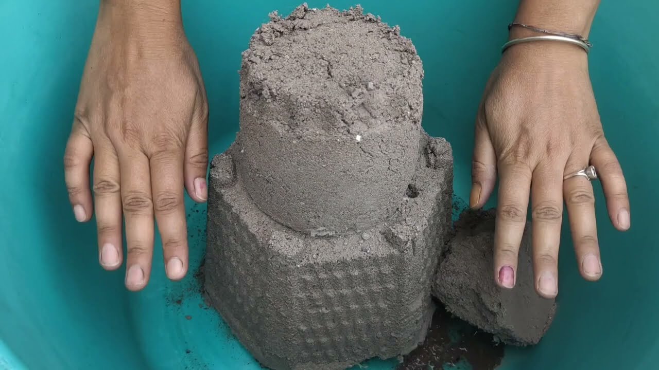 Asmr| Gritty dusty huge shapes crumbling dry and water 💦