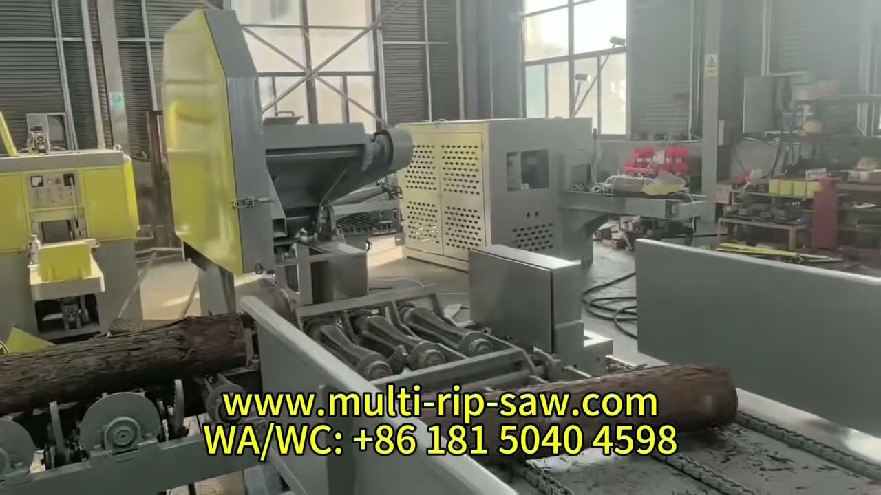 Customized Log Cut off Machine and Lifting System for The Production of Wooden Pallets Blockboards