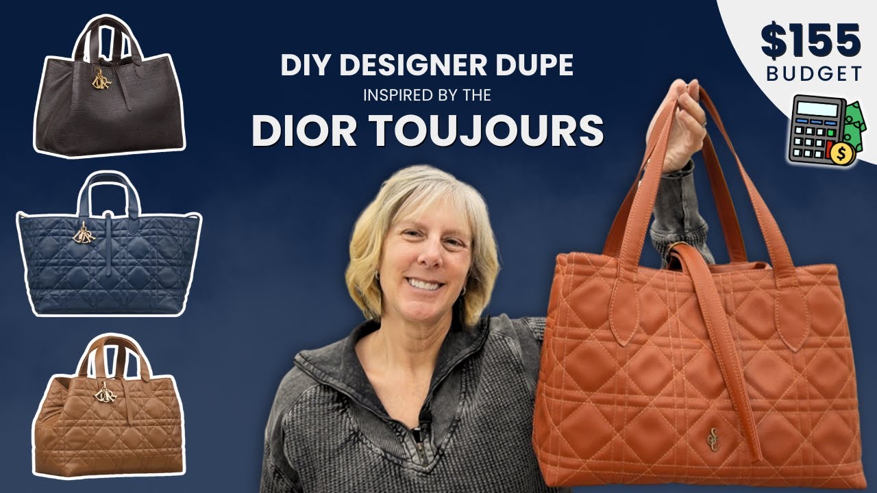 How to Make a Dior Toujours Inspired Bag 🧵 Designer Dupe Sewing Tutorial
