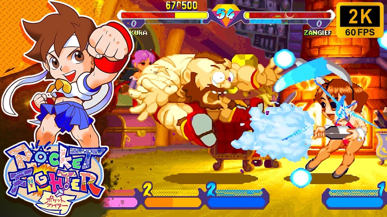 Super Gem Fighter Mini Mix- Sakura (Arcade / 1997) 2K 60FPS