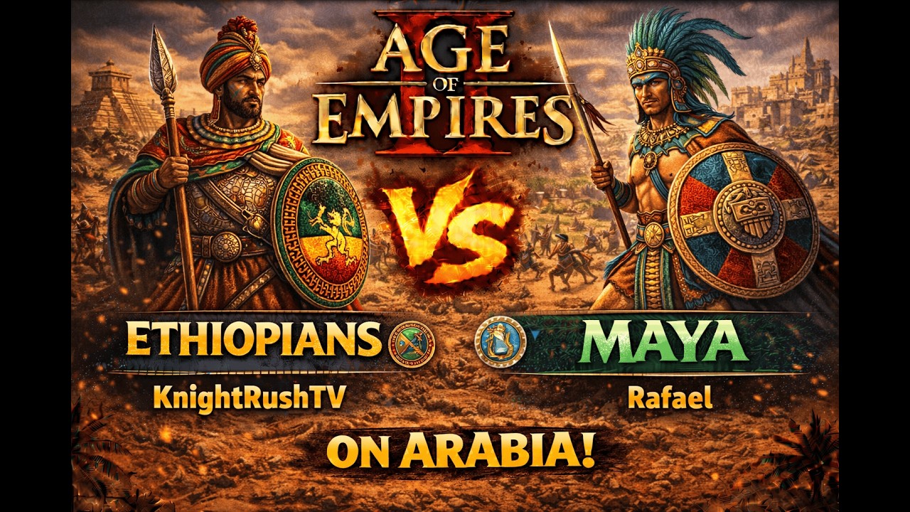 Ethiopians vs Maya | 1v1 Arabia | vs Rafael | AoE2