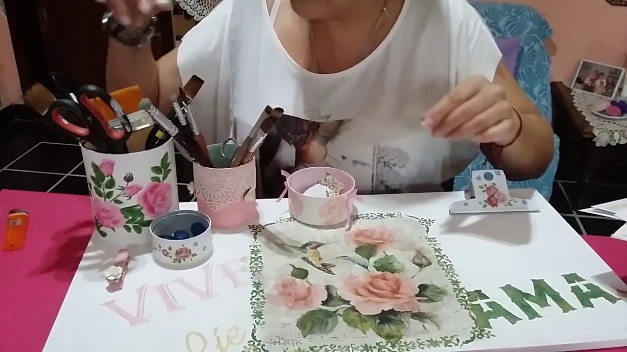 Servilletas hechas en casa y craquelado