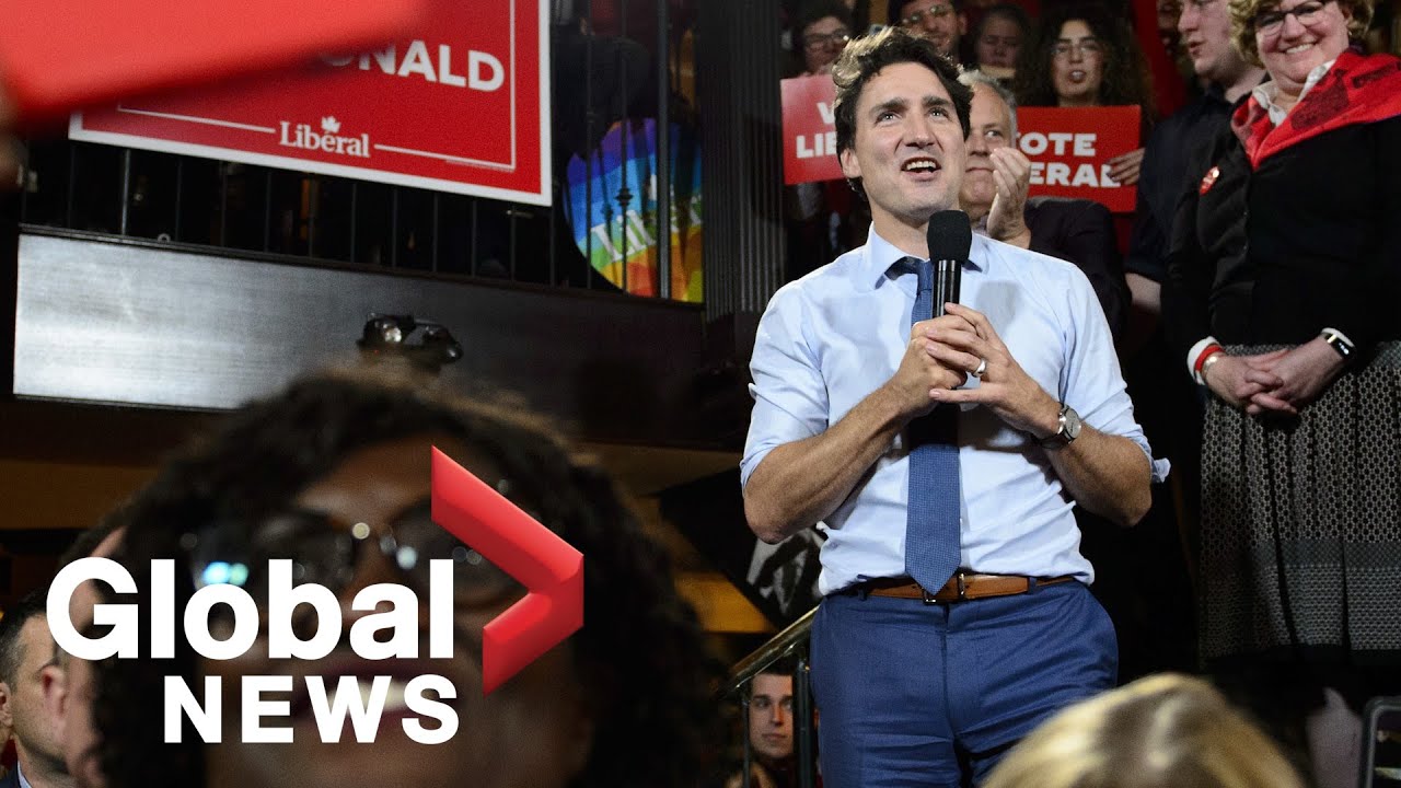 Canada Election: Justin Trudeau holds a rally in Victoria