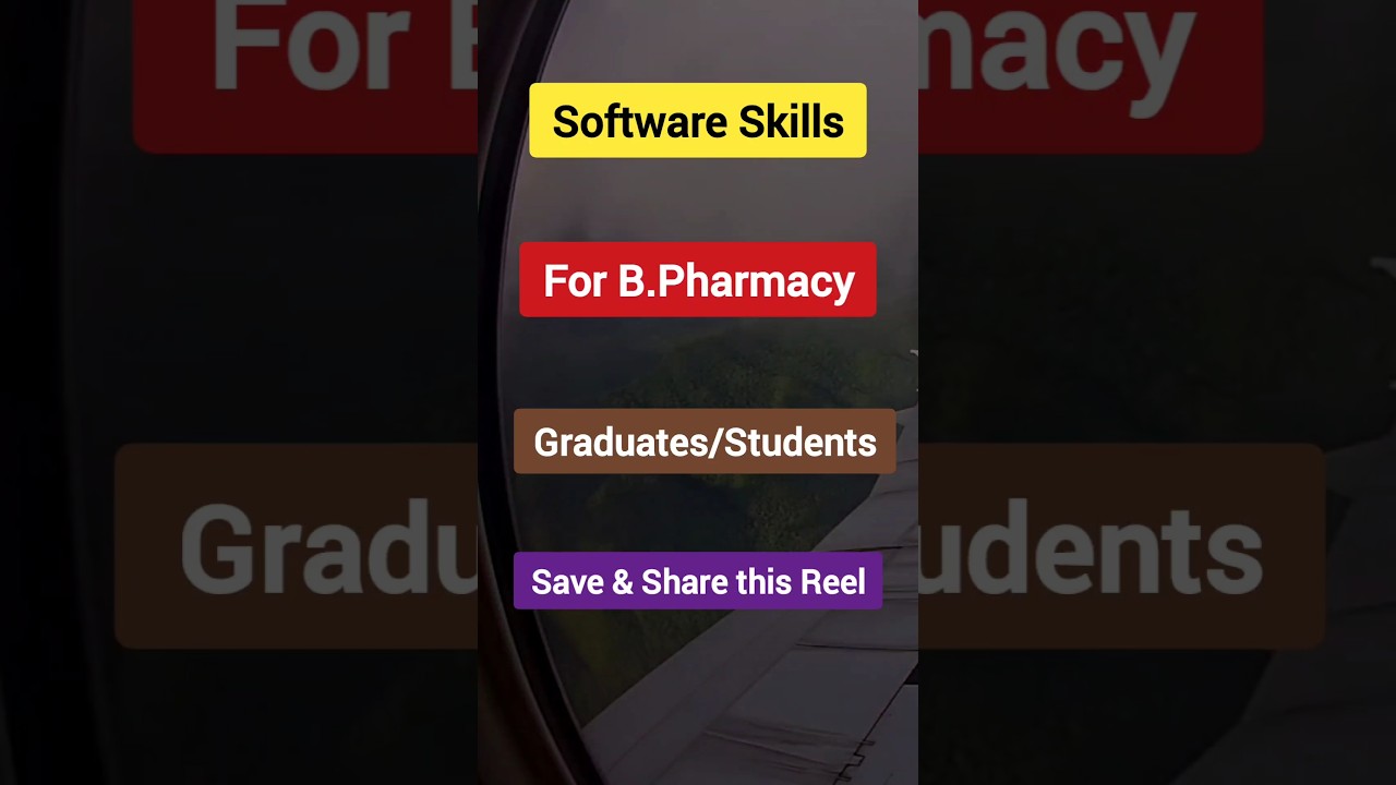 📢 Top Software Skills for B.Pharm Students & Freshers ✅ 