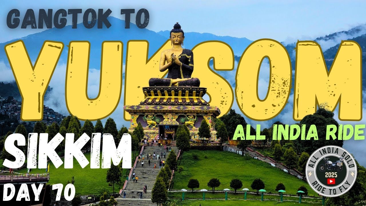 Most Peaceful Place in Sikkim Buddha Park | Riding in Rain to The Most Beautiful Place Yuksom