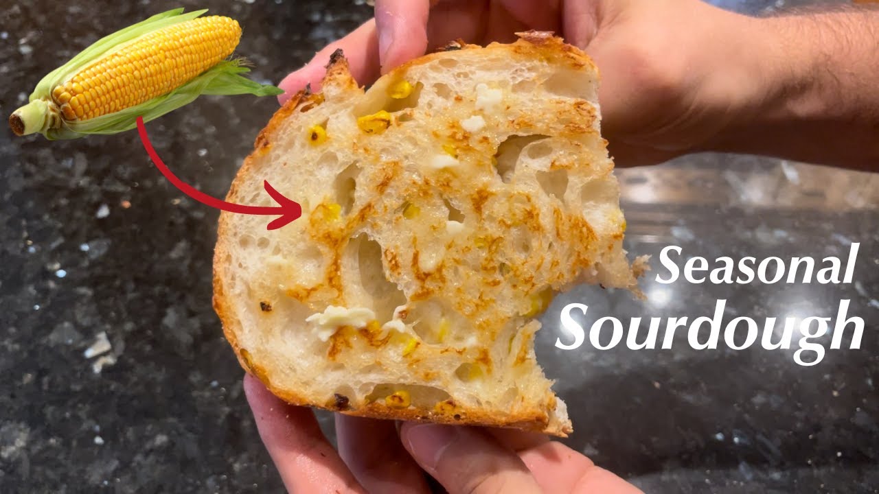 Roasted Sweet Corn Sourdough Bread