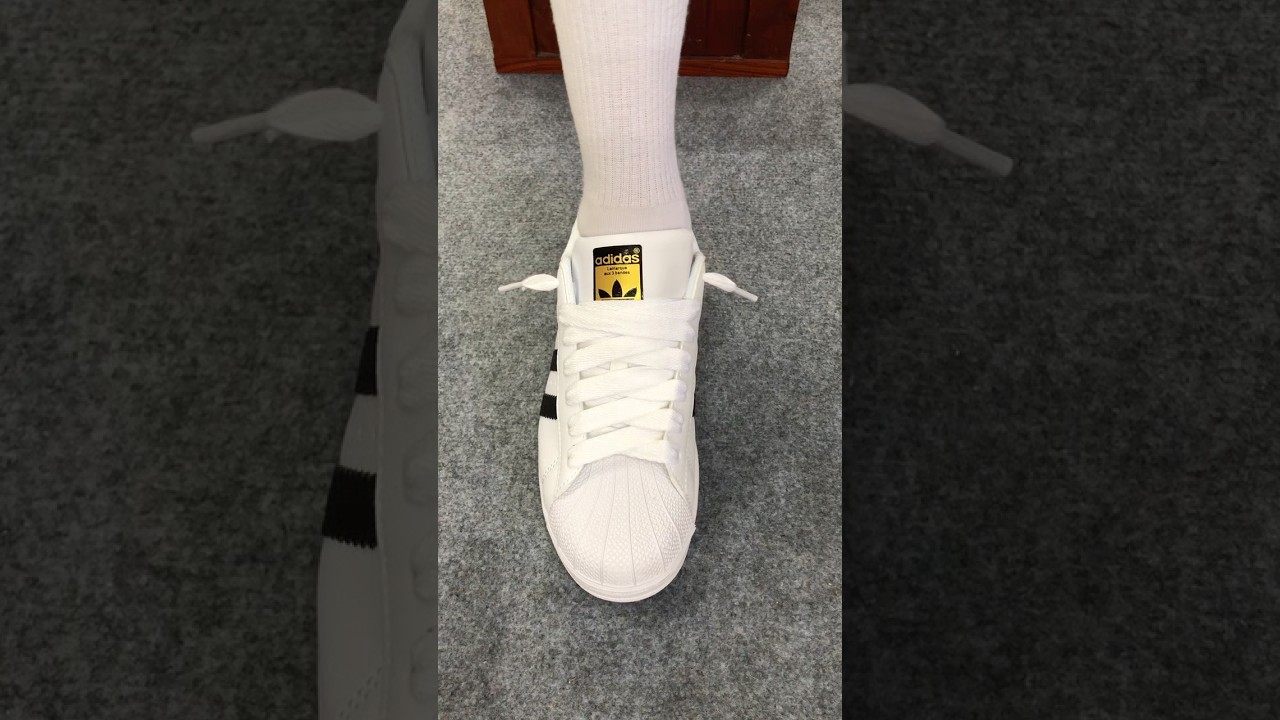 How to lace Adidas Superstar#sneakers #shoes #adidas #superstar