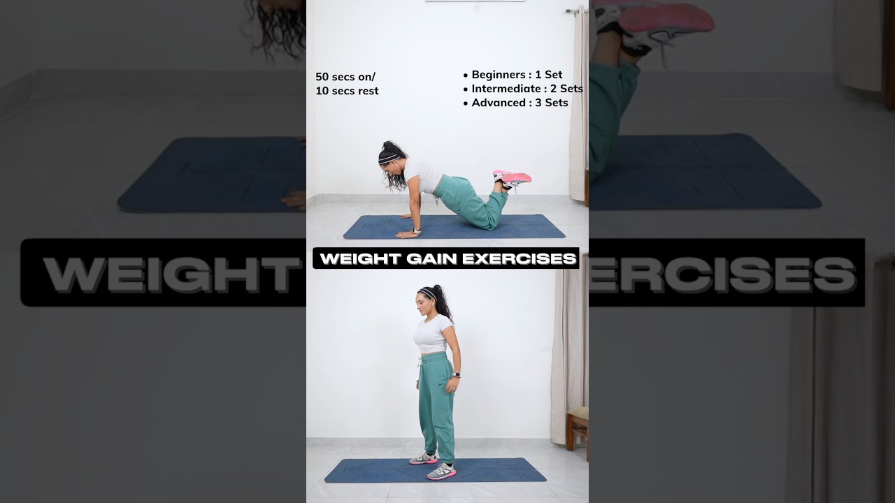 Weight GAIN exercises✅🧘&zwj;♀️#youtube #health #shorts #viral #fitness #motivation #weightgain #workout