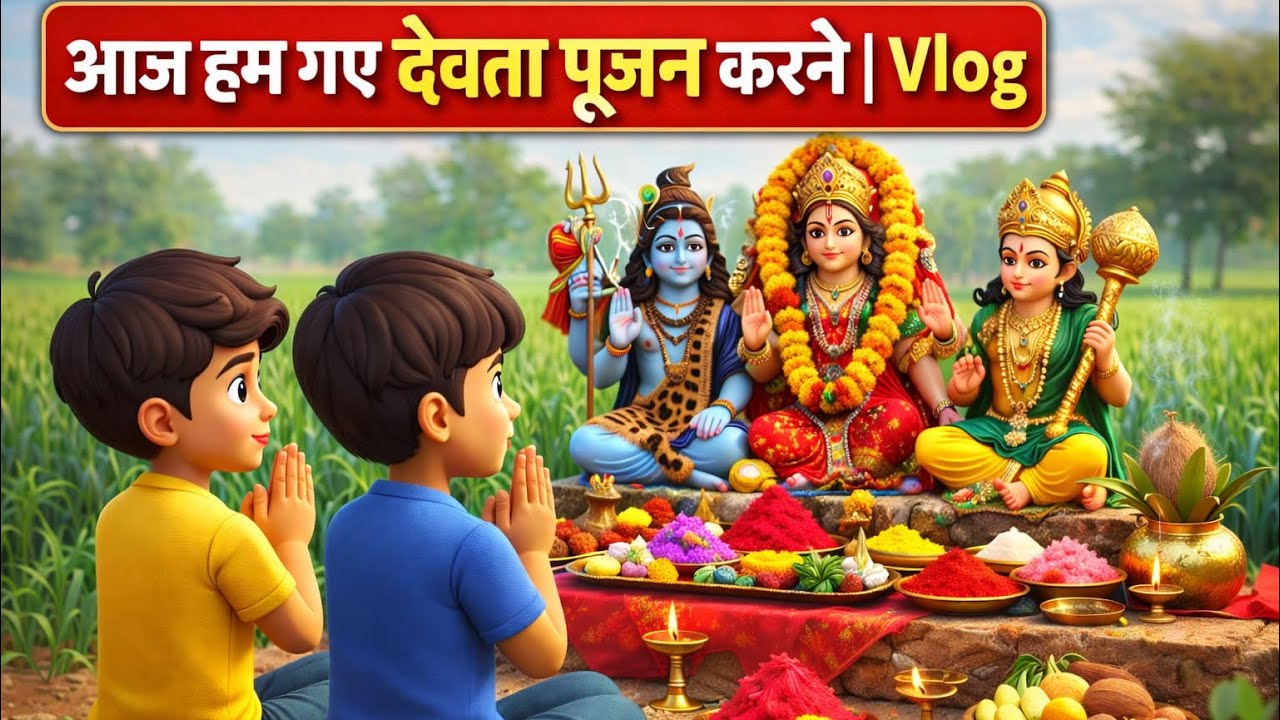 👉 होली पर देवताओं की पूजा करने गए 🙏 | गाँव की सच्ची परंपरा | desi life vlogs | @manimzn |