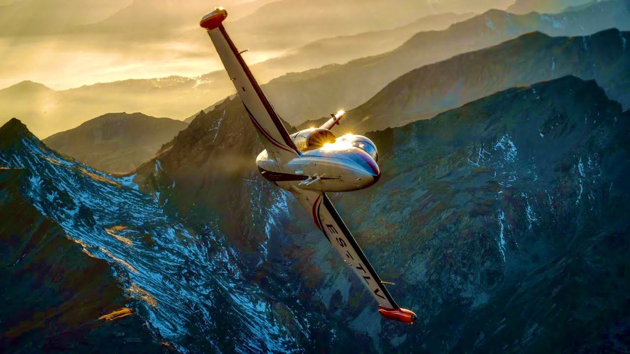 Jet Landing Swiss Alps  Jet Landung in den Schweizer Alpen by Globalplanemarket.com  St Stephan LSTS