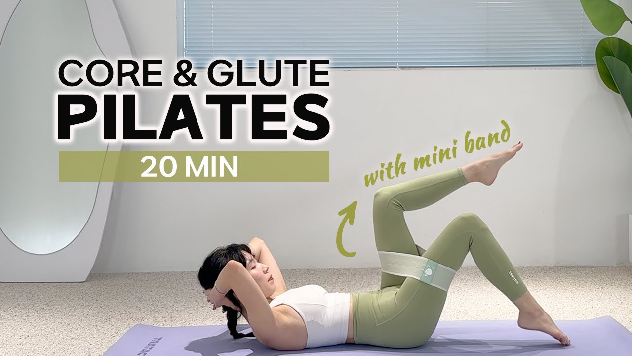 20 MIN CORE & GLUTE PILATES WORKOUT &ndash; Toned Waist & Round Glutes with Resistance Band