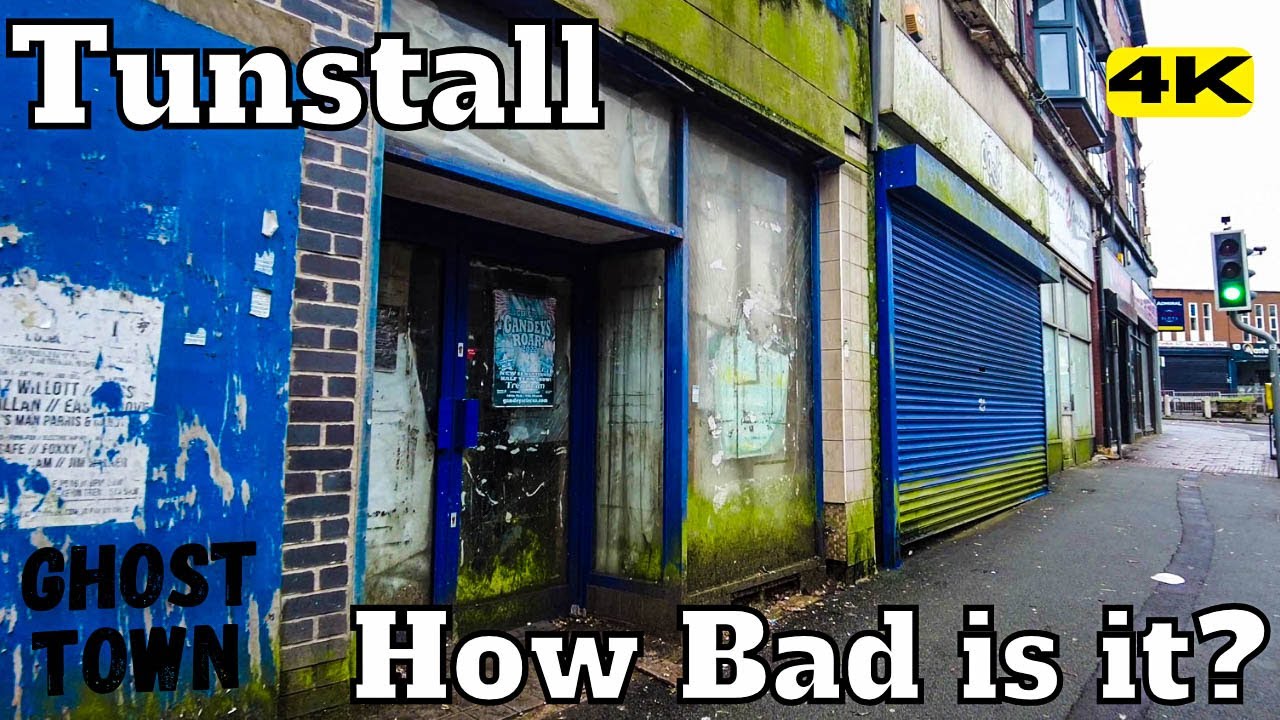 Stoke on Trent TUNSTALL - How Bad is It? Ghost Town ENGLAND UNITED KINDOM 4k