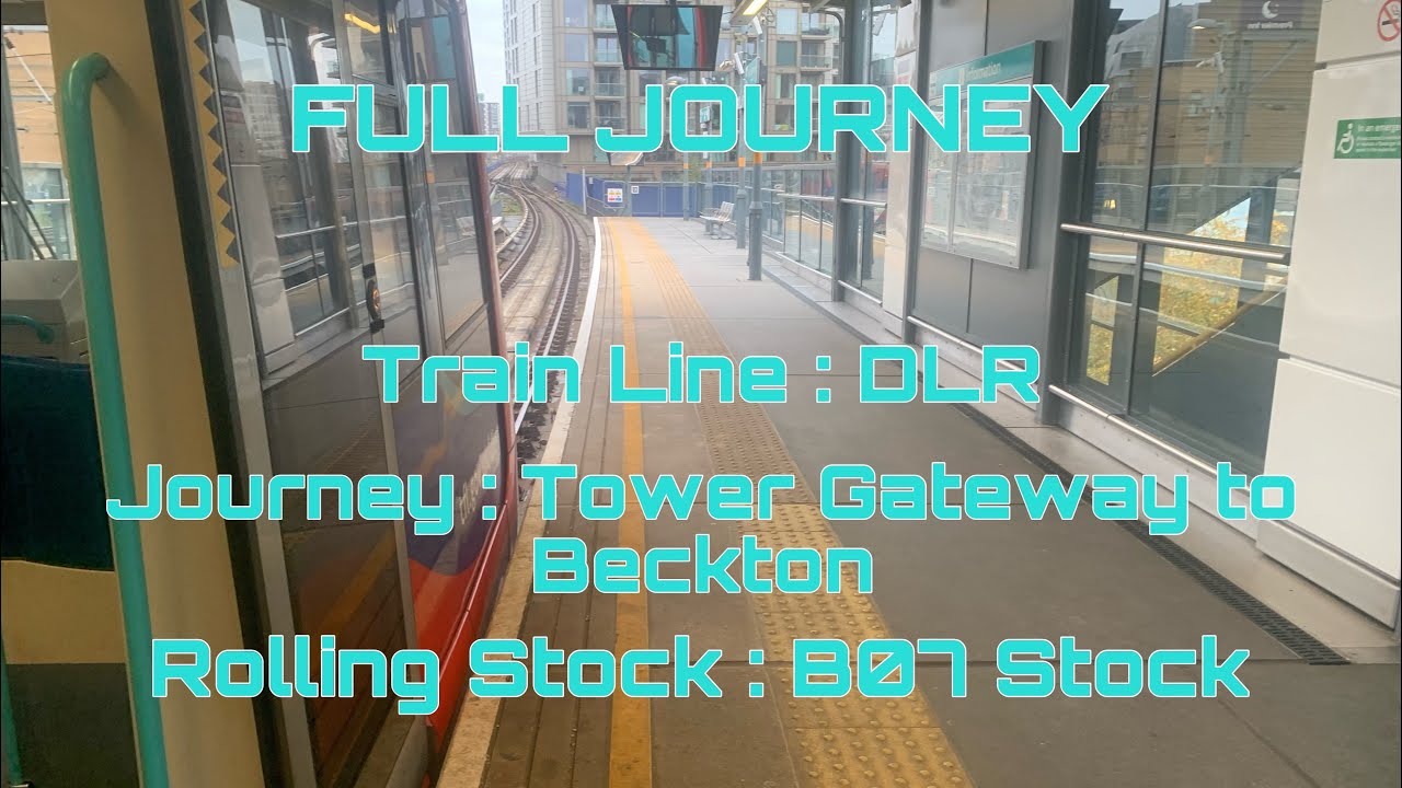 (Front View) DLR from Tower Gateway to Beckton via Canning Town | Full Journey